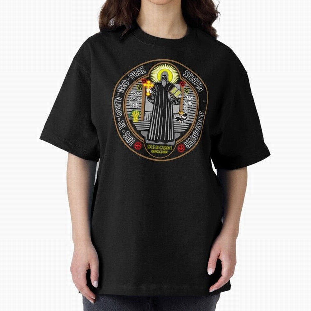 Medalla de San Benito Color Frontal Oversized T-Shirt Bring Trophy Dreams to FIFA World Cup 2026 USA Canada Mexico Featuring Messi and Cristiano Ronaldo, Netherlands Energy, Soccer Culture, Superstar Moments, National Team Dreams and Competitive