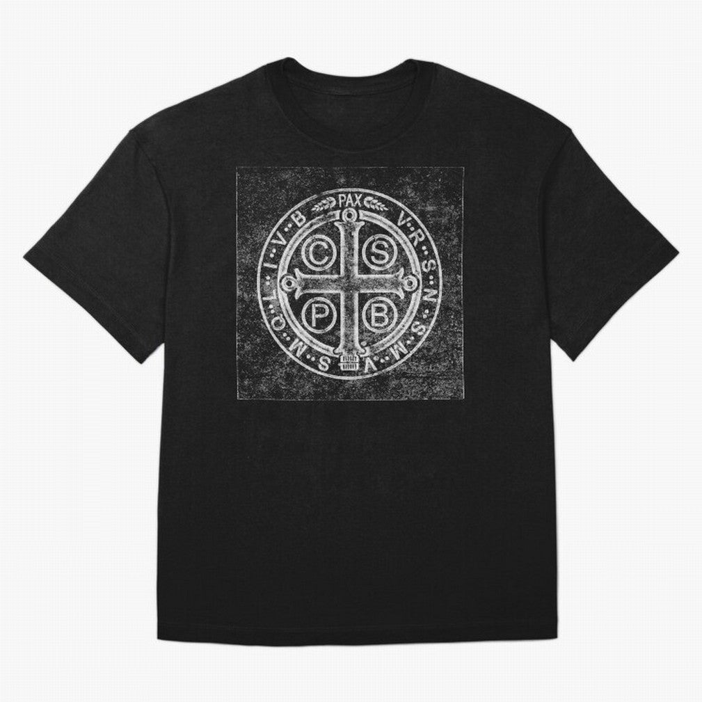 Medalla de San Benito Back Relieve Oversized T-Shirt Honor Champions and Dreams in FIFA World Cup 2026 Group Stage Spirit, Connected to Brazil, Portugal and Argentina, Messi, Neymar and Mbappe, Supporter Pride, Iconic Celebrations, Legendary Names