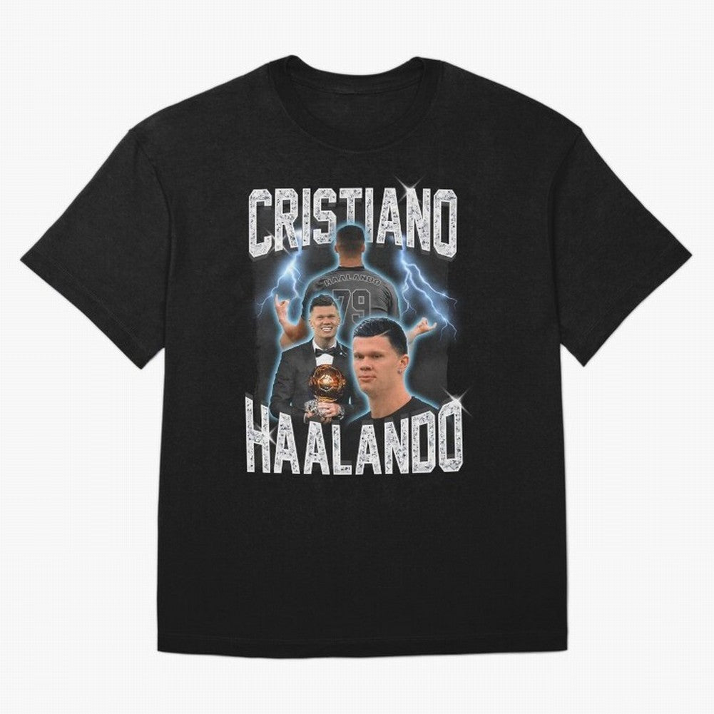 Cristiano Haalando Lightning Poster For Football Fans and Gift For Sports Lovers Oversized T-Shirt Join the Global Buzz around FIFA World Cup 2026 Group Stage Made for Messi and Cristiano Ronaldo, Brazil Energy, Stadium Chants, National Pride,
