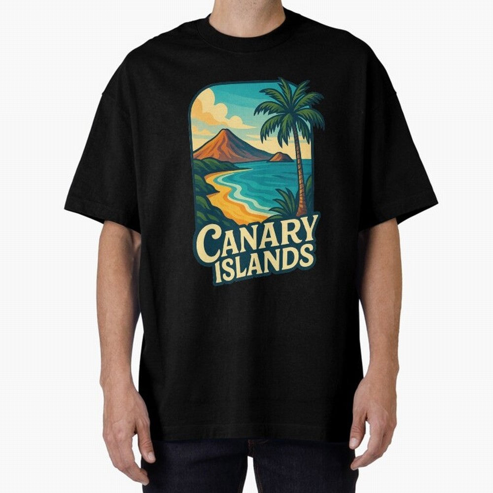 Tropical Shoreline of the Canary Islands Spain Oversized T-Shirt Bring Supporter Culture to Match Day Hype around FIFA World Cup 2026, Messi, Neymar and Mbappe, France and Portugal, Fan Favorite Moments, National Team Passion, Big Match Drama and