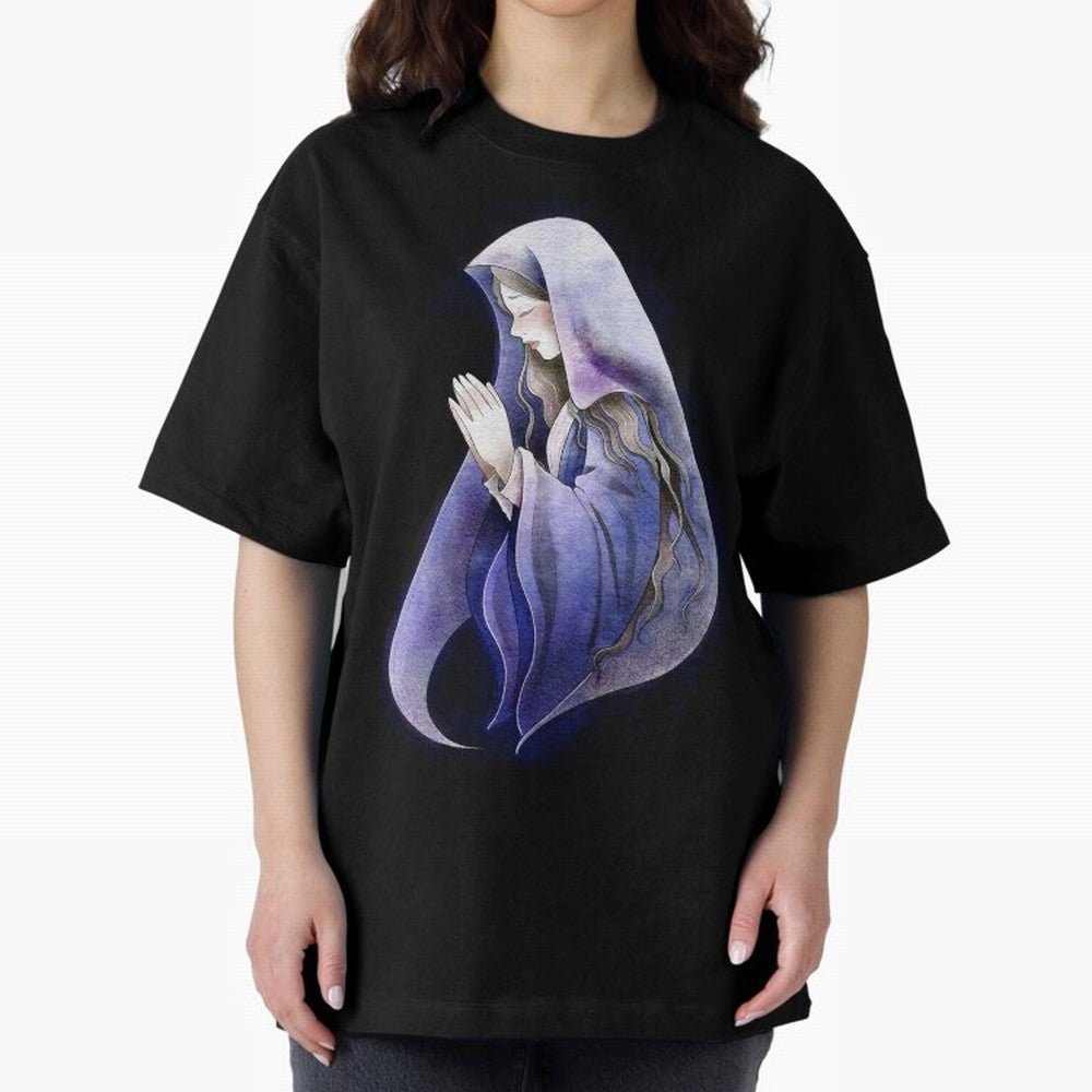 Holy Mary, Mother of God Oversized T-Shirt Celebrate Global Football Passion for FIFA World Cup 2026 Group Stage, with Messi, Neymar and Mbappe, Brazil, Portugal and Argentina, Champion Mindset, Group Stage Buzz, Knockout Tension and Passionate Fan