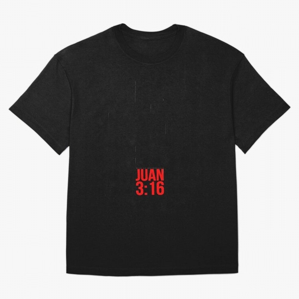 Porque de tal manera amo Dios al mundo - Mensajes Biblicos para Cristianos - Spanish Biblical Quotes for Christians Oversized T-Shirt Follow the Road to FIFA World Cup 2026 USA Canada Mexico Highlighting Haaland, France Energy, Stadium Memories,
