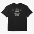 No creo en la suerte, creo en Dios Oversized T-Shirt Show Your Love for Global Football Passion for FIFA World Cup 2026, Built around CR7 and Messi, Portugal, Sports Nostalgia, International Competition, Famous Players and Unforgettable Victories;