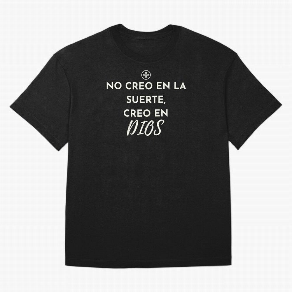 No creo en la suerte, creo en Dios Oversized T-Shirt Show Your Love for Global Football Passion for FIFA World Cup 2026, Built around CR7 and Messi, Portugal, Sports Nostalgia, International Competition, Famous Players and Unforgettable Victories;