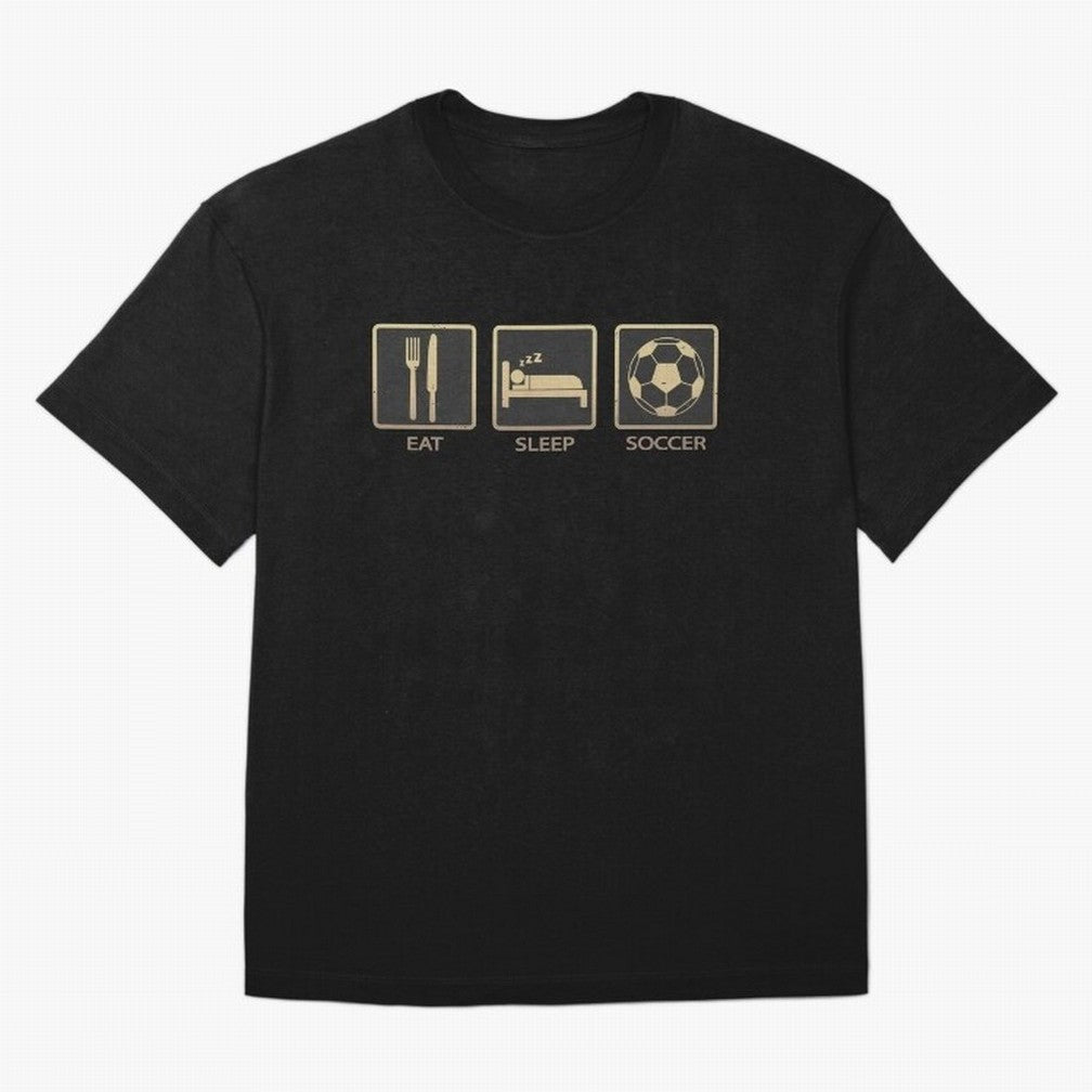 Eat Sleep Soccer Oversized T-Shirt Keep Football History Alive during Match Day Hype around FIFA World Cup 2026 Group Stage, Mbappe, Spain, Fan Favorite Moments, National Team Passion, Big Match Drama and Soccer History; Great for Supporters Who