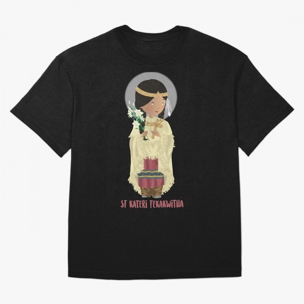 Saint Kateri Tekakwitha Oversized T-Shirt Represent Global Football Passion for FIFA World Cup 2026 USA Canada Mexico, Made for Messi and Cristiano Ronaldo, England, France and Netherlands, Game Day Rituals, Football Legends, Country Pride and the