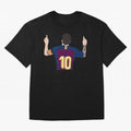 Lionel Messi Iconic Goal Celebration #o44 Oversized T-Shirt Celebrate the FIFA World Cup 2026 Group Stage Journey through Cristiano Ronaldo Highlights, Argentina, France and Brazil Pride, Football Festival Excitement, Trophy Ambitions, Country