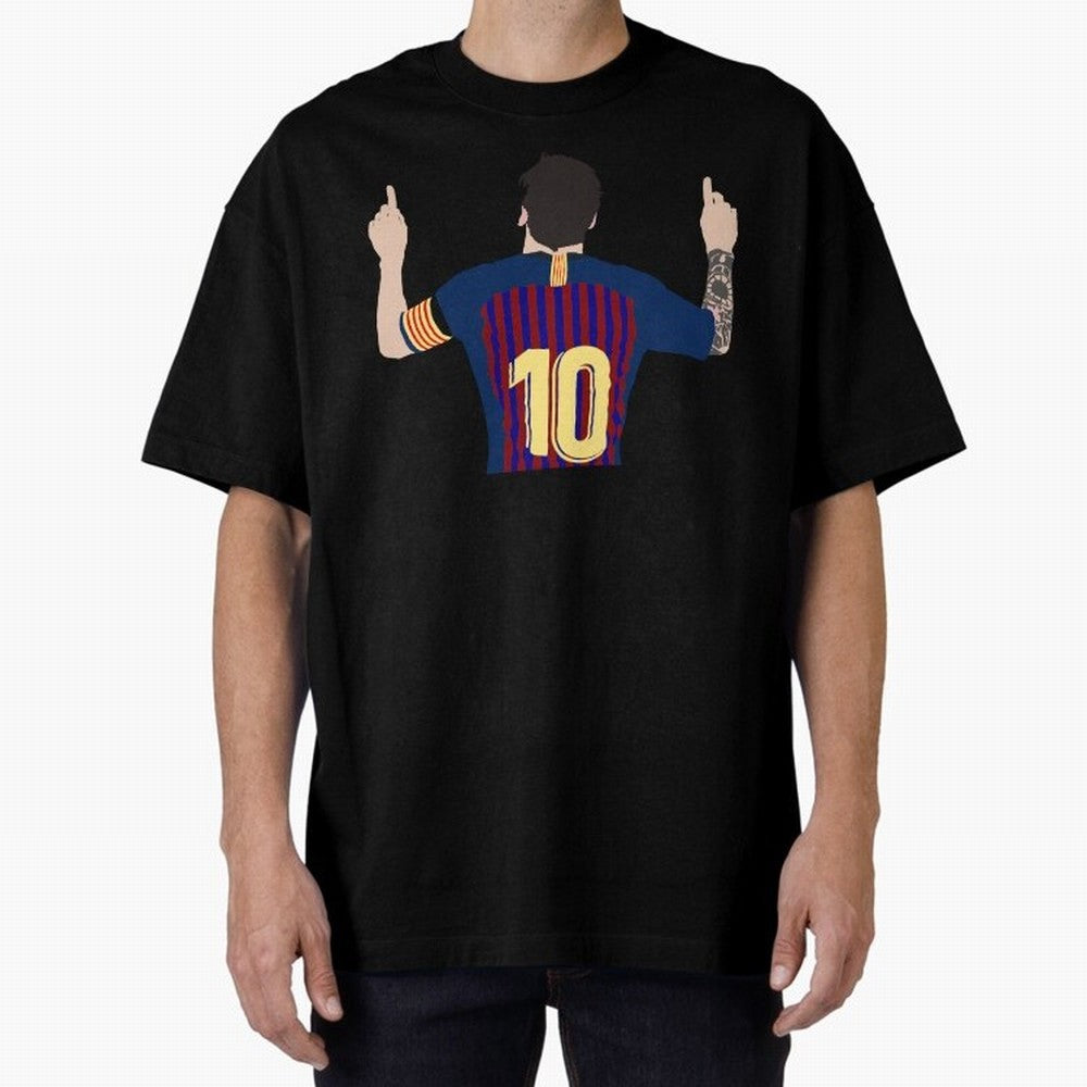Lionel Messi Iconic Goal Celebration #o44 Oversized T-Shirt Celebrate the FIFA World Cup 2026 Group Stage Journey through Cristiano Ronaldo Highlights, Argentina, France and Brazil Pride, Football Festival Excitement, Trophy Ambitions, Country