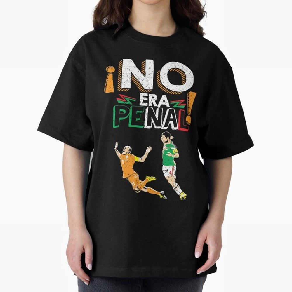 No Era Penal Oversized T-Shirt Join the Countdown to the FIFA World Cup 2026 Journey through Mbappe and Neymar Highlights, France and Portugal Pride, Sports Nostalgia, International Competition, Famous Players and Unforgettable Victories; Perfect