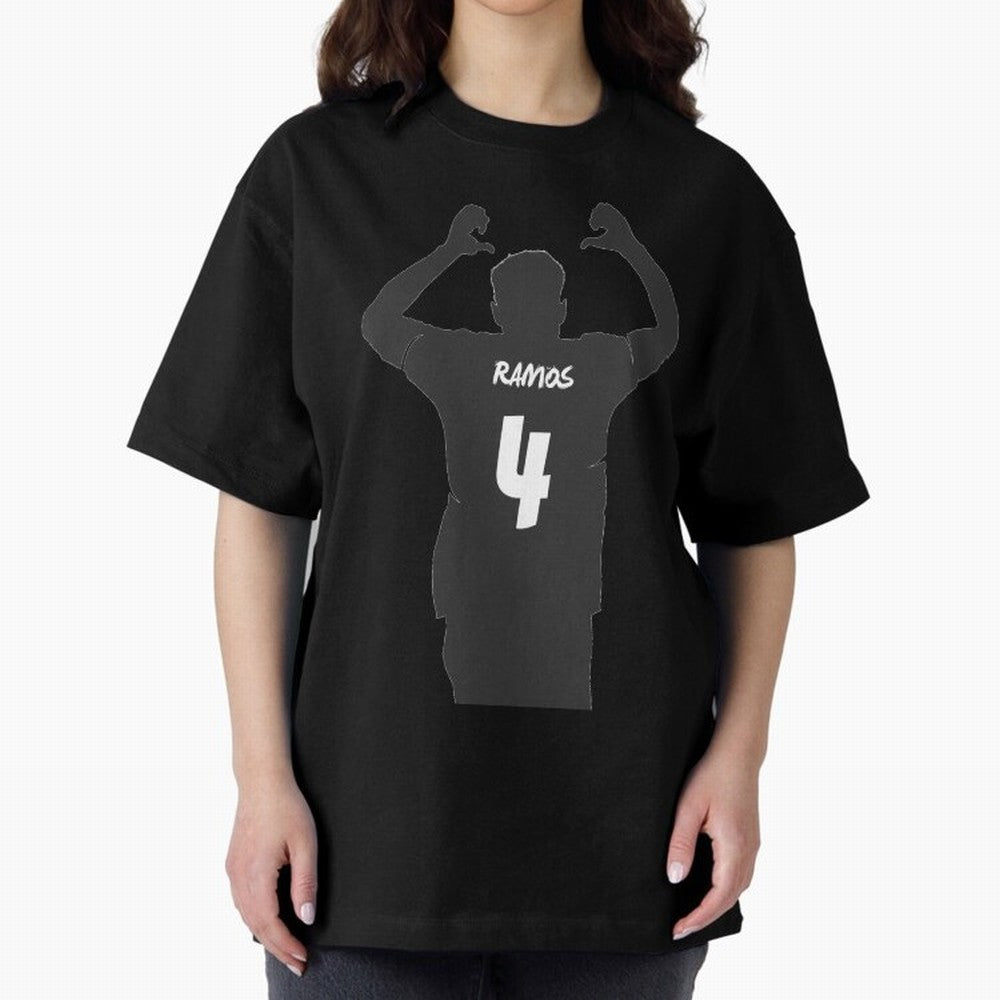 Sergio Ramos artwork Oversized T-Shirt Bring Bold Fan Energy to Global Football Passion for FIFA World Cup 2026 Group Stage, with CR7, England and Germany, Stadium Chants, National Pride, Trophy Dreams and Unforgettable Football Memories; Ideal for