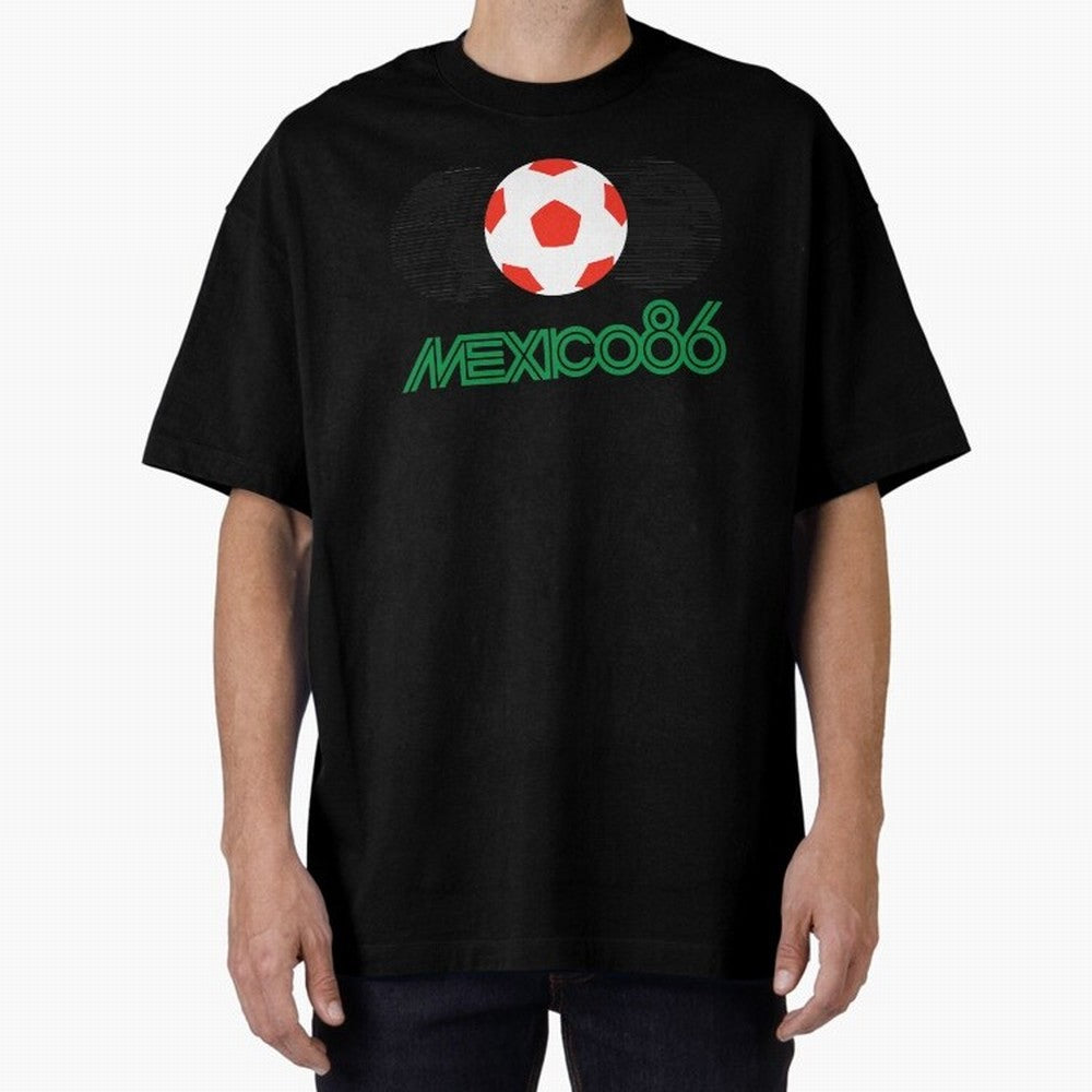 Mexico 86 Oversized T-Shirt Follow Every Goal of FIFA World Cup 2026 Group Stage for Fans of Haaland and Argentina, France and Brazil, Bringing Champion Mindset, Group Stage Buzz, Knockout Tension and Passionate Fan Culture; Great for Supporters