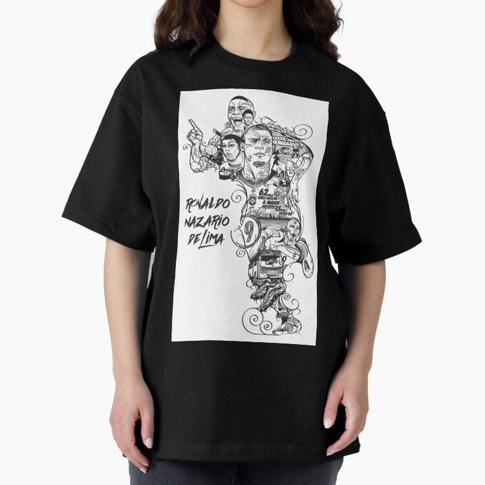 The R9 Era Oversized T-Shirt Feel the Roar of FIFA World Cup 2026 Spirit, Celebrating Spain and Netherlands, Mbappe, Football Passion, Legendary Performances, Festival Vibes and Supporter Community; Made for Collectors Who Enjoy Iconic Players,