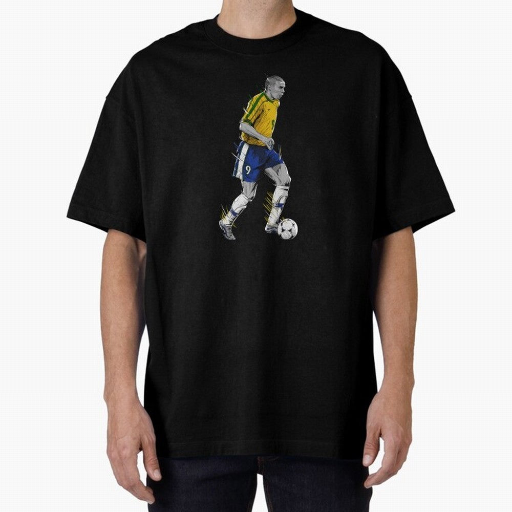 Ronaldo R9 Phenomenon Oversized T-Shirt Feel the FIFA World Cup 2026 Journey through CR7 Highlights, Germany Pride, Classic Soccer Heritage, Championship Pressure, Fan Loyalty and International Pride; Perfect for Supporters Who Want Bold Football