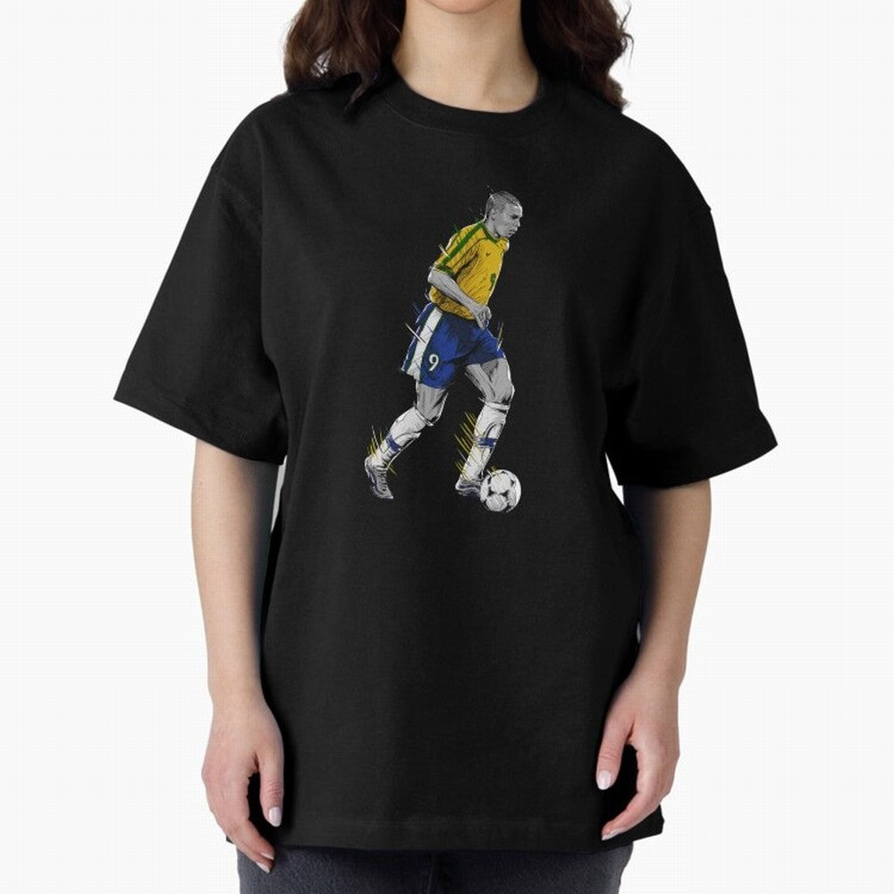 Ronaldo R9 Phenomenon Oversized T-Shirt Feel the FIFA World Cup 2026 Journey through CR7 Highlights, Germany Pride, Classic Soccer Heritage, Championship Pressure, Fan Loyalty and International Pride; Perfect for Supporters Who Want Bold Football