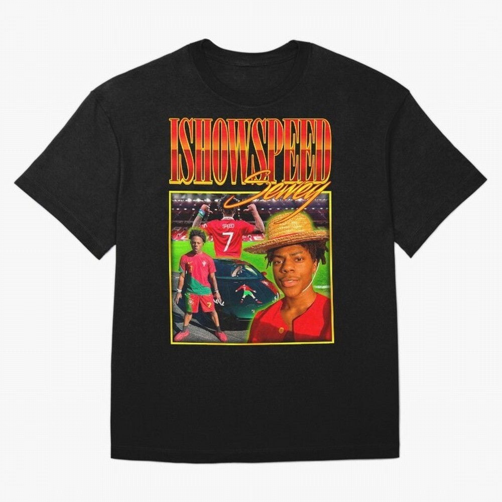 IShowSpeed Vintage Retro Y2K Design Oversized T-Shirt Join Supporters Worldwide for the FIFA World Cup 2026 Journey through Haaland and Mbappe Highlights, Brazil, Portugal and Argentina Pride, Football Festival Excitement, Trophy Ambitions, Country
