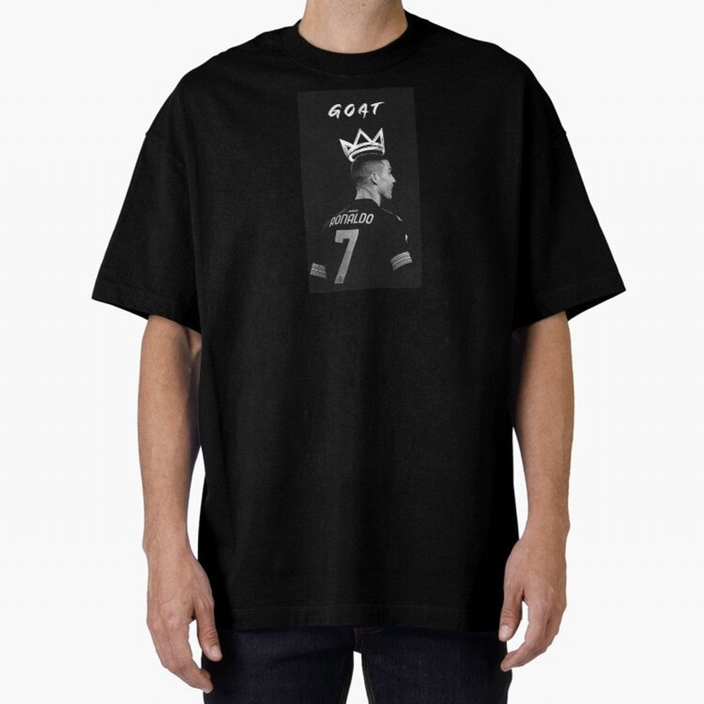 Ronaldo Goat Oversized T-Shirt Carry the Dream of FIFA World Cup 2026 Group Stage for Fans of Messi and England, Bringing Retro Football Energy, Iconic Rivalries, Trophy Chase Drama and Stadium Atmosphere; Ideal for Passionate Fans Who Love