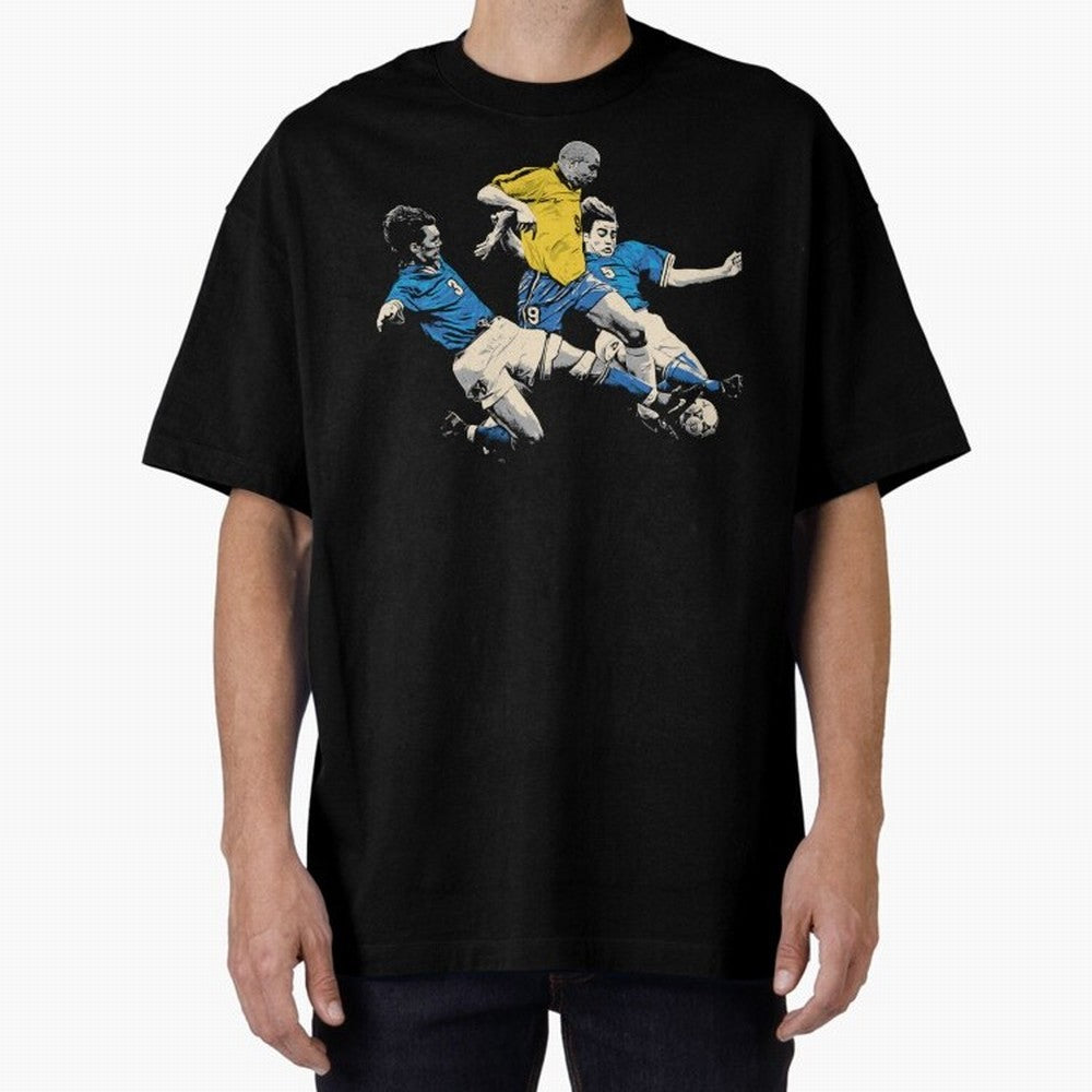 Ronaldo Nazario Oversized T-Shirt Feel Match Day Hype around FIFA World Cup 2026 USA Canada Mexico, Messi, Argentina, France and Brazil, Football Festival Excitement, Trophy Ambitions, Country Rivalries and Star Player Buzz; Great for Watch