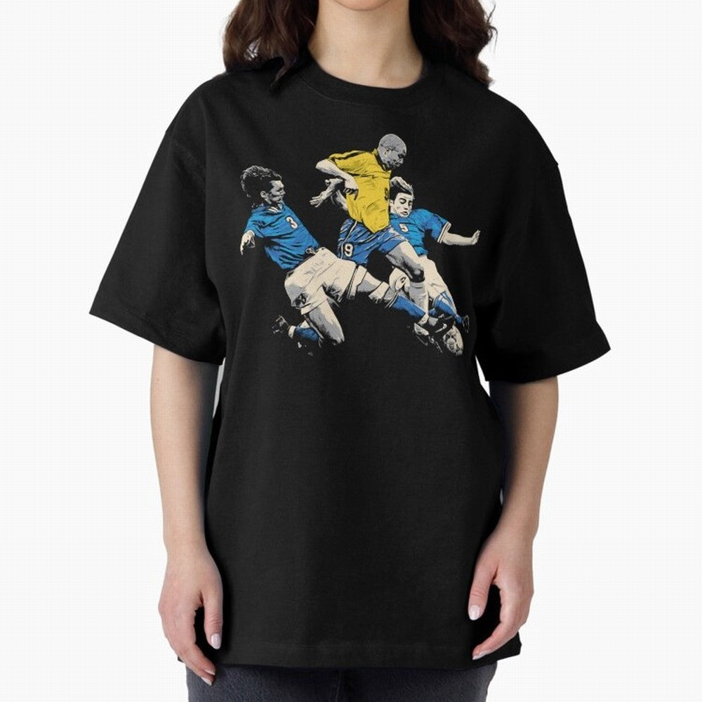 Ronaldo Nazario Oversized T-Shirt Feel Match Day Hype around FIFA World Cup 2026 USA Canada Mexico, Messi, Argentina, France and Brazil, Football Festival Excitement, Trophy Ambitions, Country Rivalries and Star Player Buzz; Great for Watch