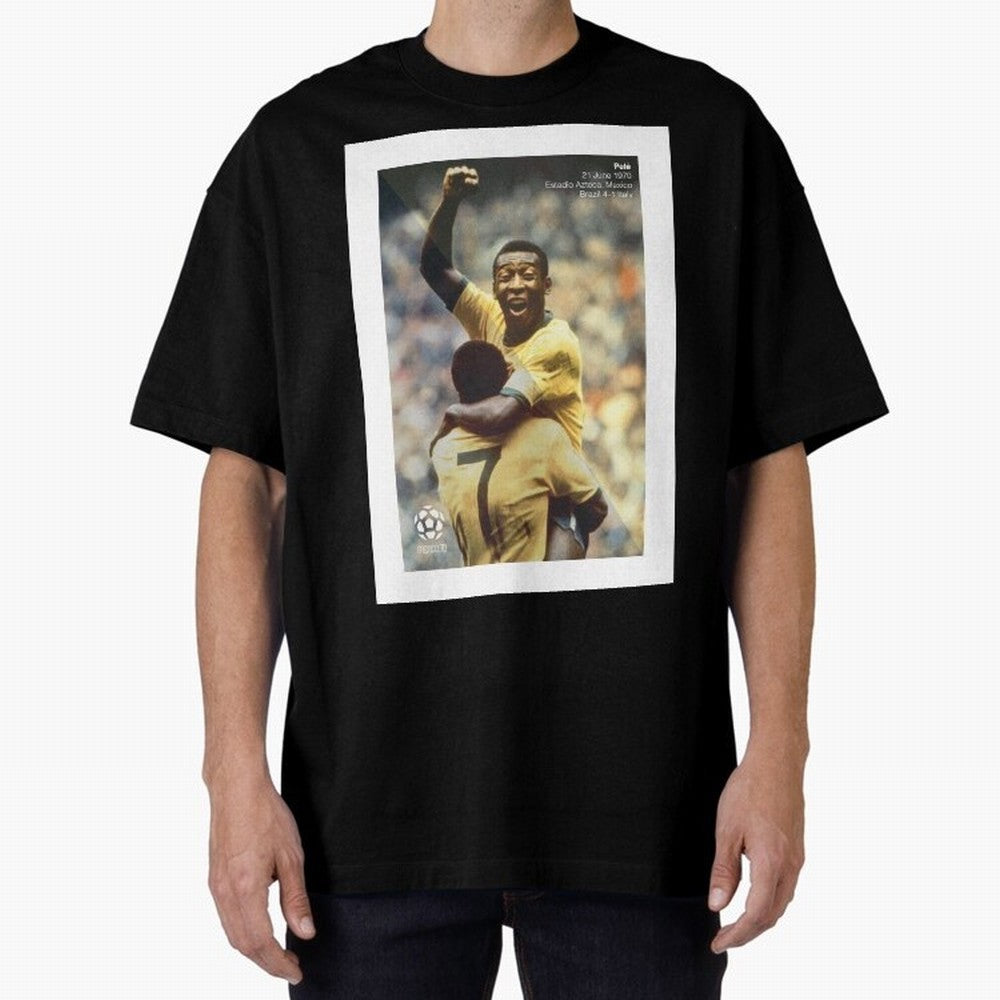 Pele Oversized T-Shirt Show Match Day Excitement for FIFA World Cup 2026 Group Stage Built around Messi, CR7 and Mbappe, Argentina Energy, Soccer Culture, Superstar Moments, National Team Dreams and Competitive Fire; Perfect for Supporters Who Want