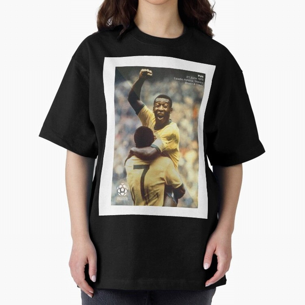 Pele Oversized T-Shirt Show Match Day Excitement for FIFA World Cup 2026 Group Stage Built around Messi, CR7 and Mbappe, Argentina Energy, Soccer Culture, Superstar Moments, National Team Dreams and Competitive Fire; Perfect for Supporters Who Want