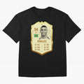 Ronaldo Ultimate Card Oversized T-Shirt Bring Bold Fan Energy to Global Football Passion for FIFA World Cup 2026 USA Canada Mexico, with CR7 and Messi, England and Germany, Vintage Soccer Flavor, Modern Football Stars, National Flags and Final