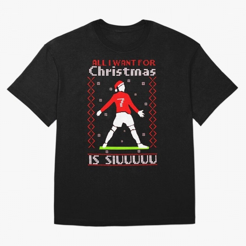 All I Want for Christmas Is Siu Ronaldo Oversized T-Shirt Follow the Final Road of FIFA World Cup 2026 with CR7, Argentina, France and Brazil Energy, Classic Soccer Heritage, Championship Pressure, Fan Loyalty and International Pride; Great for