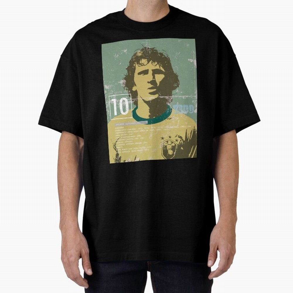 Zico Oversized T-Shirt Feel the Heartbeat of Global Football Passion for FIFA World Cup 2026, Driven by CR7 and Messi, Netherlands, Global Supporter Spirit, Legendary Goals, National Colors and Tournament Celebration; Created for Match Day Parties,