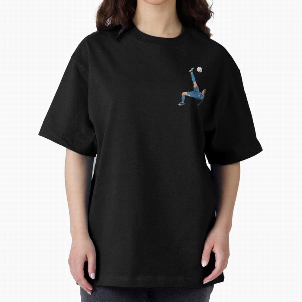 Ronaldo Bicycle Kick - Real Madrid vs Juventus Oversized T-Shirt Show Passion for the Stars of Global Football Passion for FIFA World Cup 2026, Built around CR7 and Messi, France, Football Passion, Legendary Performances, Festival Vibes and