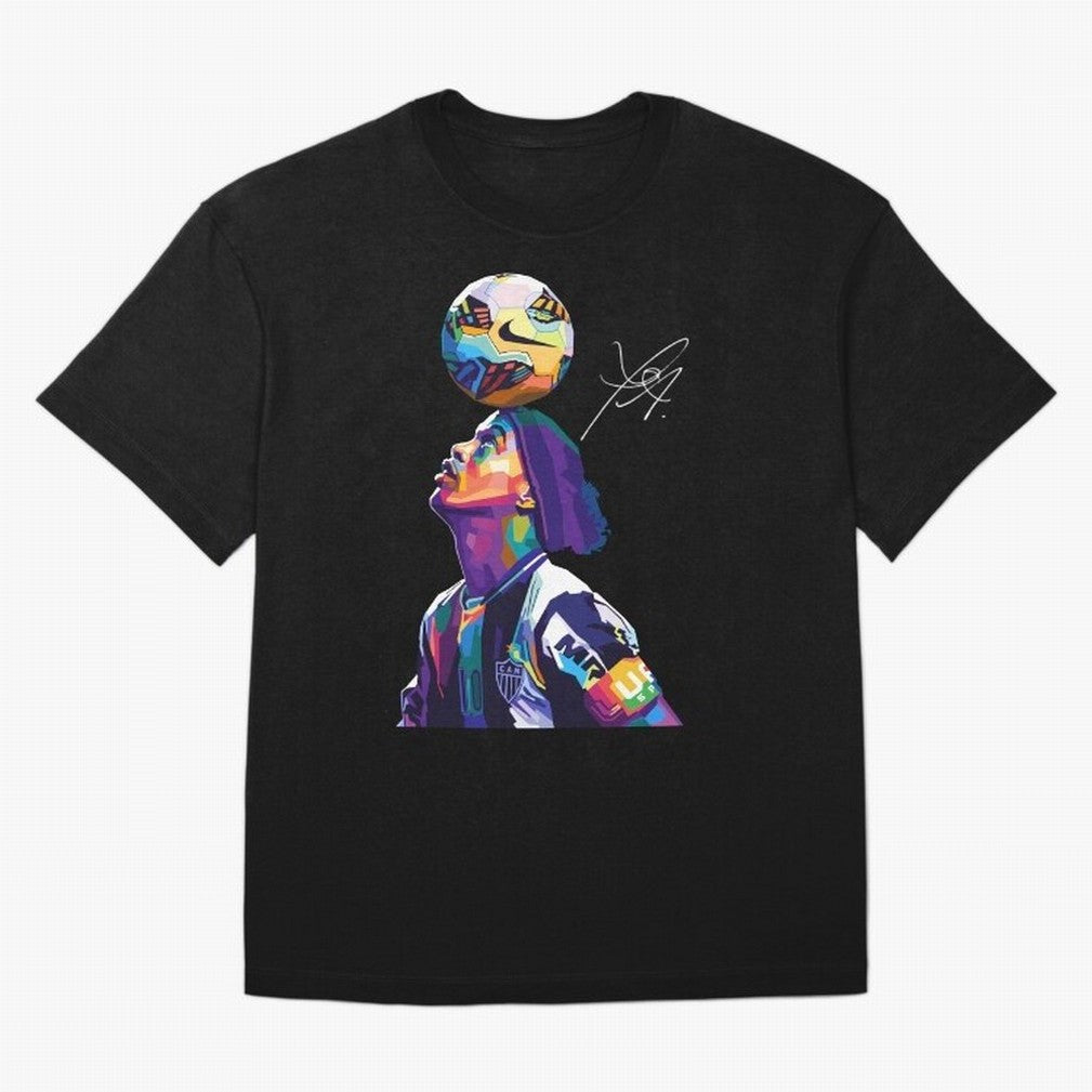 Ronaldinho Wpap Pop Art Oversized T-Shirt Bring Global Tournament Vibes to Match Day Hype around FIFA World Cup 2026, Neymar, Argentina, France and Brazil, Champion Mindset, Group Stage Buzz, Knockout Tension and Passionate Fan Culture; Made for