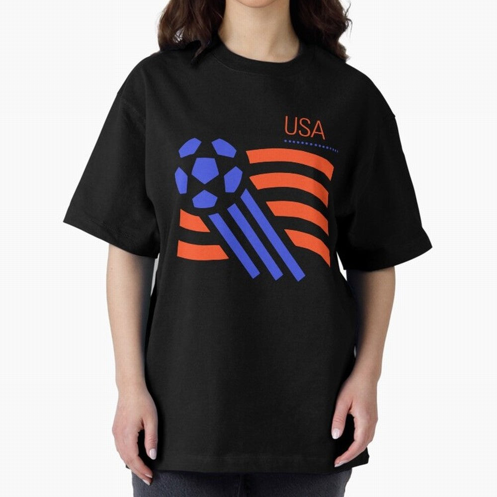 USA 1994 World Cup Soccer Retro 90s Oversized T-Shirt Elevate FIFA World Cup 2026 Group Stage for Fans of Neymar, Haaland and Cristiano Ronaldo and Argentina and Brazil, Bringing Worldwide Fan Energy, Dramatic Goals, Stadium Lights and Championship