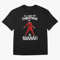 All I Want For Christmas Is Siuuu CR7 fans Xmas Christian Ronaldo Oversized T-Shirt Bring Champion Energy into FIFA World Cup 2026 for Fans of CR7 and Spain and Netherlands, Bringing Retro Football Energy, Iconic Rivalries, Trophy Chase Drama and