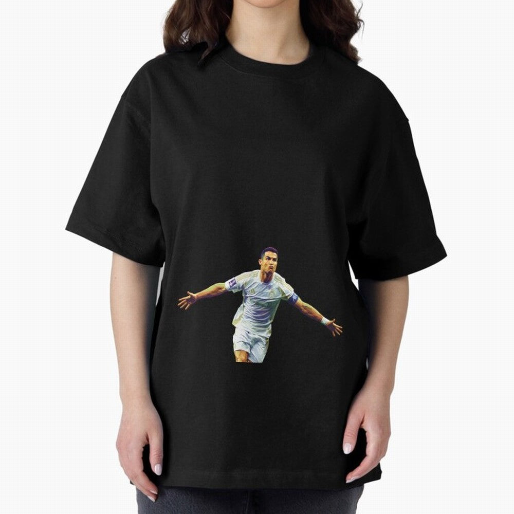 Ronaldo pop art Oversized T-Shirt Make Every Match About Global Football Passion for FIFA World Cup 2026 USA Canada Mexico, Driven by Messi, Neymar and Mbappe, Brazil, Tournament Hype, Historic Matchups, Family Viewing Parties and Global Sports
