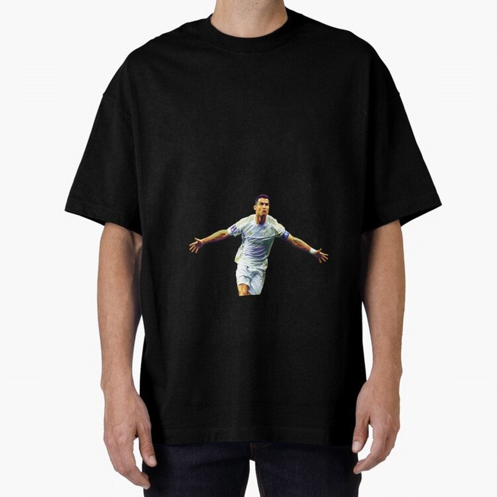 Ronaldo pop art Oversized T-Shirt Make Every Match About Global Football Passion for FIFA World Cup 2026 USA Canada Mexico, Driven by Messi, Neymar and Mbappe, Brazil, Tournament Hype, Historic Matchups, Family Viewing Parties and Global Sports