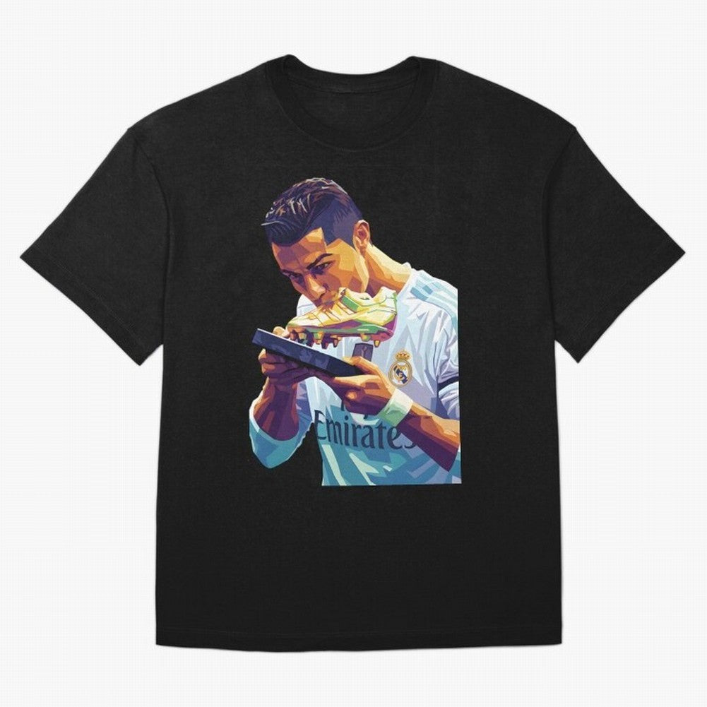 Ronaldo pop art Oversized T-Shirt Fuel FIFA World Cup 2026 for Fans of Haaland and England, Bringing Vintage Soccer Flavor, Modern Football Stars, National Flags and Final Night Emotion; Made for Collectors Who Enjoy Iconic Players, Country Pride,