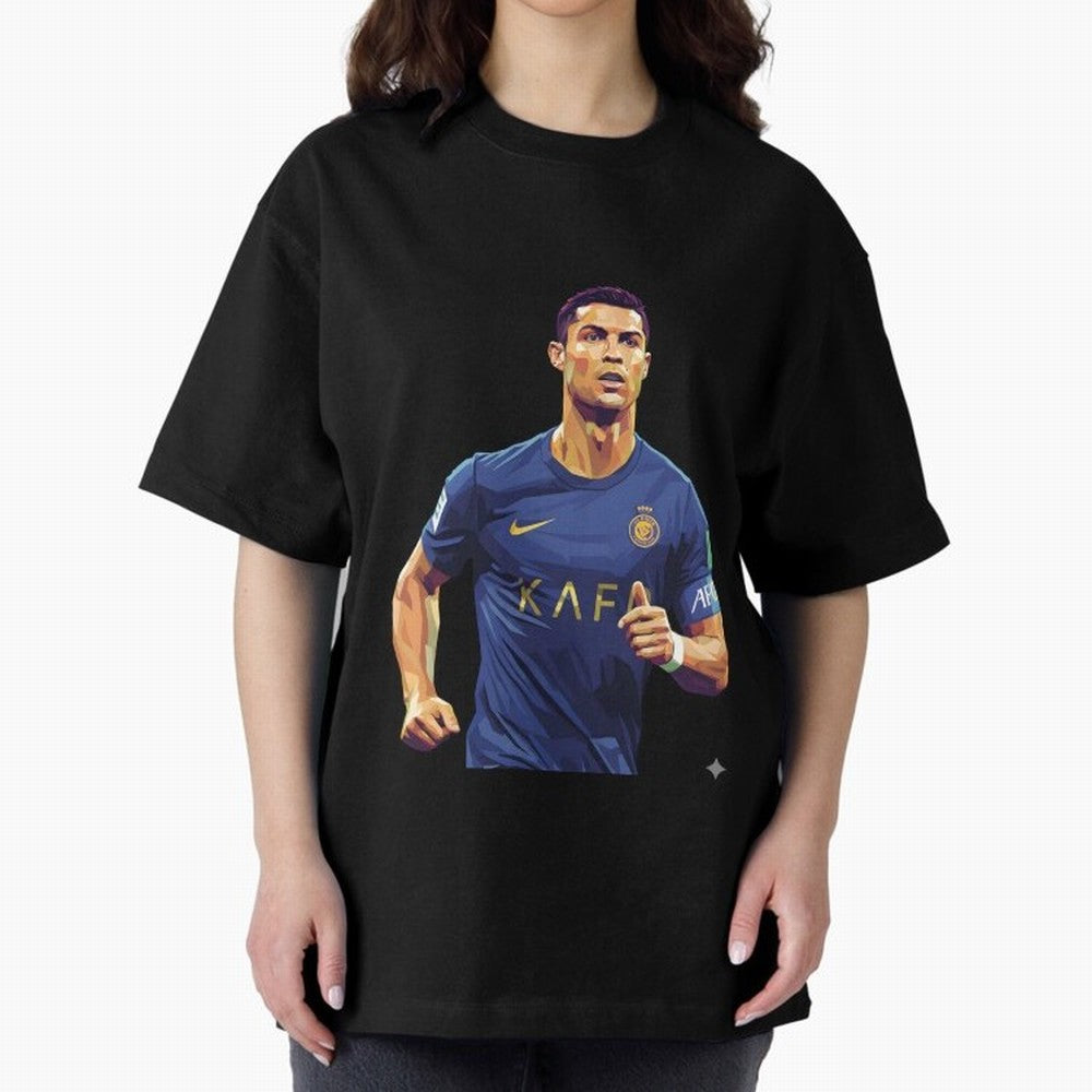 Ronaldo pop art Oversized T-Shirt Refresh Global Football Passion for FIFA World Cup 2026 Group Stage, Celebrating CR7, Portugal, Spain and Germany, Stadium Chants, National Pride, Trophy Dreams and Unforgettable Football Memories; Ideal for
