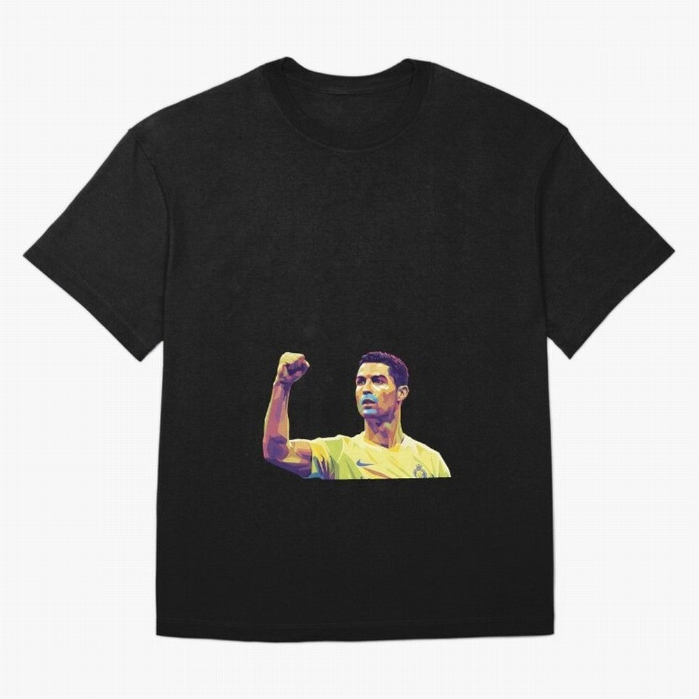 Ronaldo pop art Oversized T-Shirt Carry the Dream of Match Day Hype around FIFA World Cup 2026 Group Stage, CR7 and Messi, England, France and Netherlands, Worldwide Fan Energy, Dramatic Goals, Stadium Lights and Championship Celebrations; Ideal