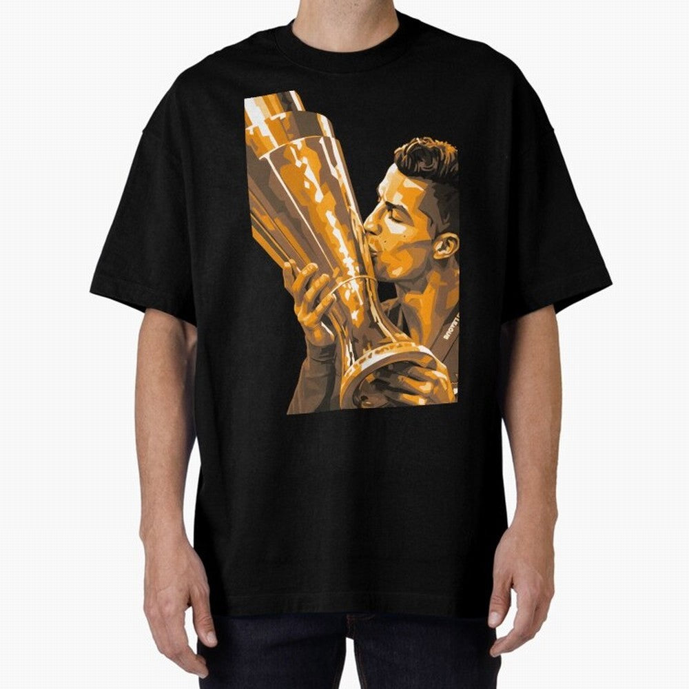 Ronaldo Oversized T-Shirt Enjoy Match Day Hype around FIFA World Cup 2026 Group Stage, CR7 and Messi, France and Portugal, Football History, Final Match Energy, Crowd Noise and Once in a Lifetime Moments; Ideal for Fans Who Follow Messi, Cristiano