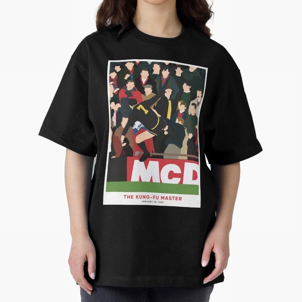Eric Cantona The Kung-Fu Master Oversized T-Shirt Create Match Day Hype around FIFA World Cup 2026, Messi and Cristiano Ronaldo, France and Portugal, Tournament Hype, Historic Matchups, Family Viewing Parties and Global Sports Pride; Ideal for Fans