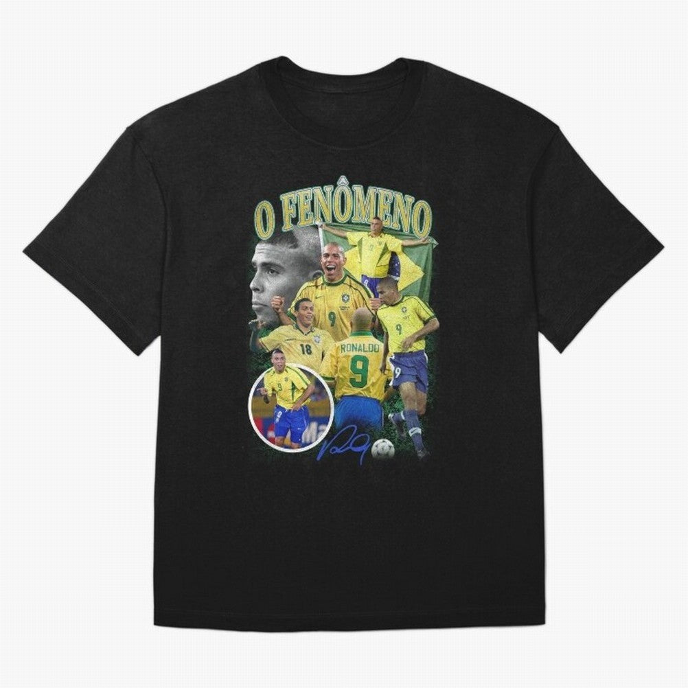 O Fenomeno Ronaldo Oversized T-Shirt Keep Football History Alive during FIFA World Cup 2026 USA Canada Mexico Spirit, Made for Spain, Mbappe, Sports Nostalgia, International Competition, Famous Players and Unforgettable Victories; Ideal for