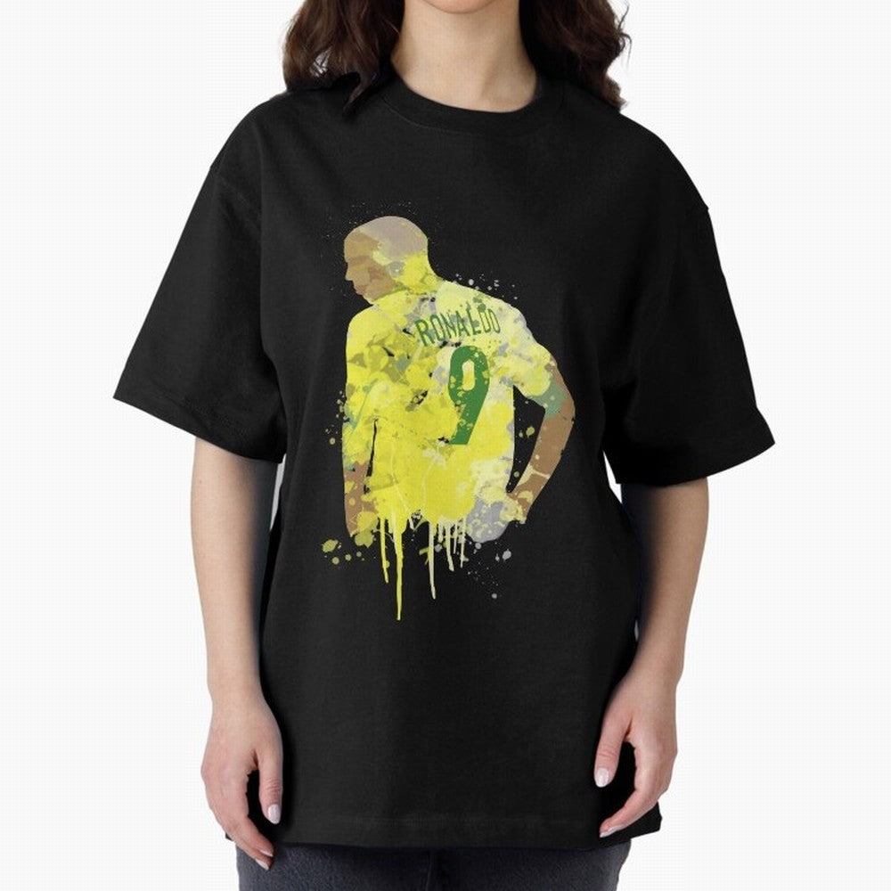 Ronaldo Brazil Legend Art Oversized T-Shirt Capture FIFA World Cup 2026 Group Stage Inspired by Neymar, England and Germany Energy, Worldwide Fan Energy, Dramatic Goals, Stadium Lights and Championship Celebrations; Created for Match Day Parties,