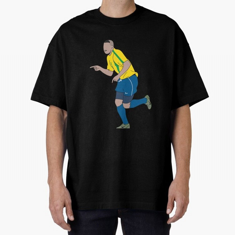 Ronaldo R9 Brazil (2002 WC) Oversized T-Shirt Keep Football History Alive during the FIFA World Cup 2026 Journey through Messi and Cristiano Ronaldo Highlights, Brazil, Portugal and Argentina Pride, Football Festival Excitement, Trophy Ambitions,