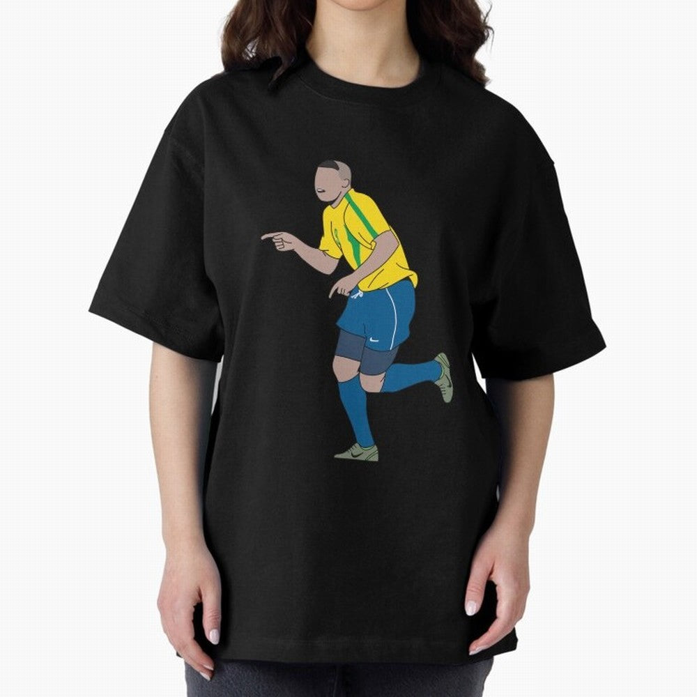 Ronaldo R9 Brazil (2002 WC) Oversized T-Shirt Keep Football History Alive during the FIFA World Cup 2026 Journey through Messi and Cristiano Ronaldo Highlights, Brazil, Portugal and Argentina Pride, Football Festival Excitement, Trophy Ambitions,