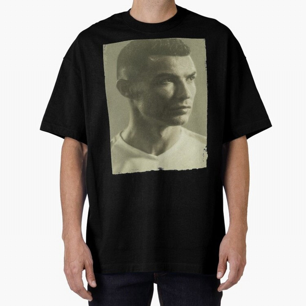 Cristiano Ronaldo Fan Art Oversized T-Shirt Cheer through Every Moment of Global Football Passion for FIFA World Cup 2026, Celebrating Neymar, Haaland and Cristiano Ronaldo, England and Germany, Global Supporter Spirit, Legendary Goals, National