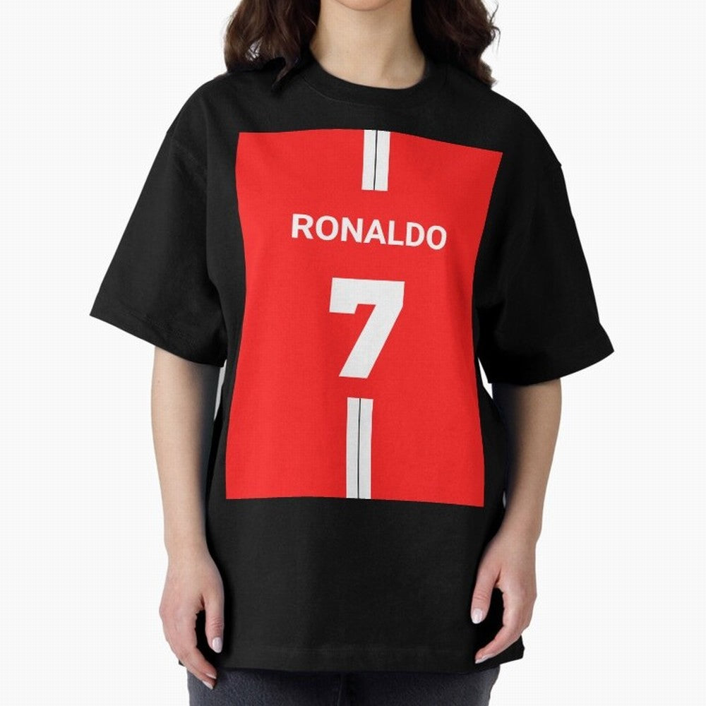 Ronaldo Jersey - 7 Back to Manchester Oversized T-Shirt Honor the Football Icons of FIFA World Cup 2026 Group Stage for Fans of Messi, Neymar and Mbappe and Germany, Bringing Fan Favorite Moments, National Team Passion, Big Match Drama and Soccer