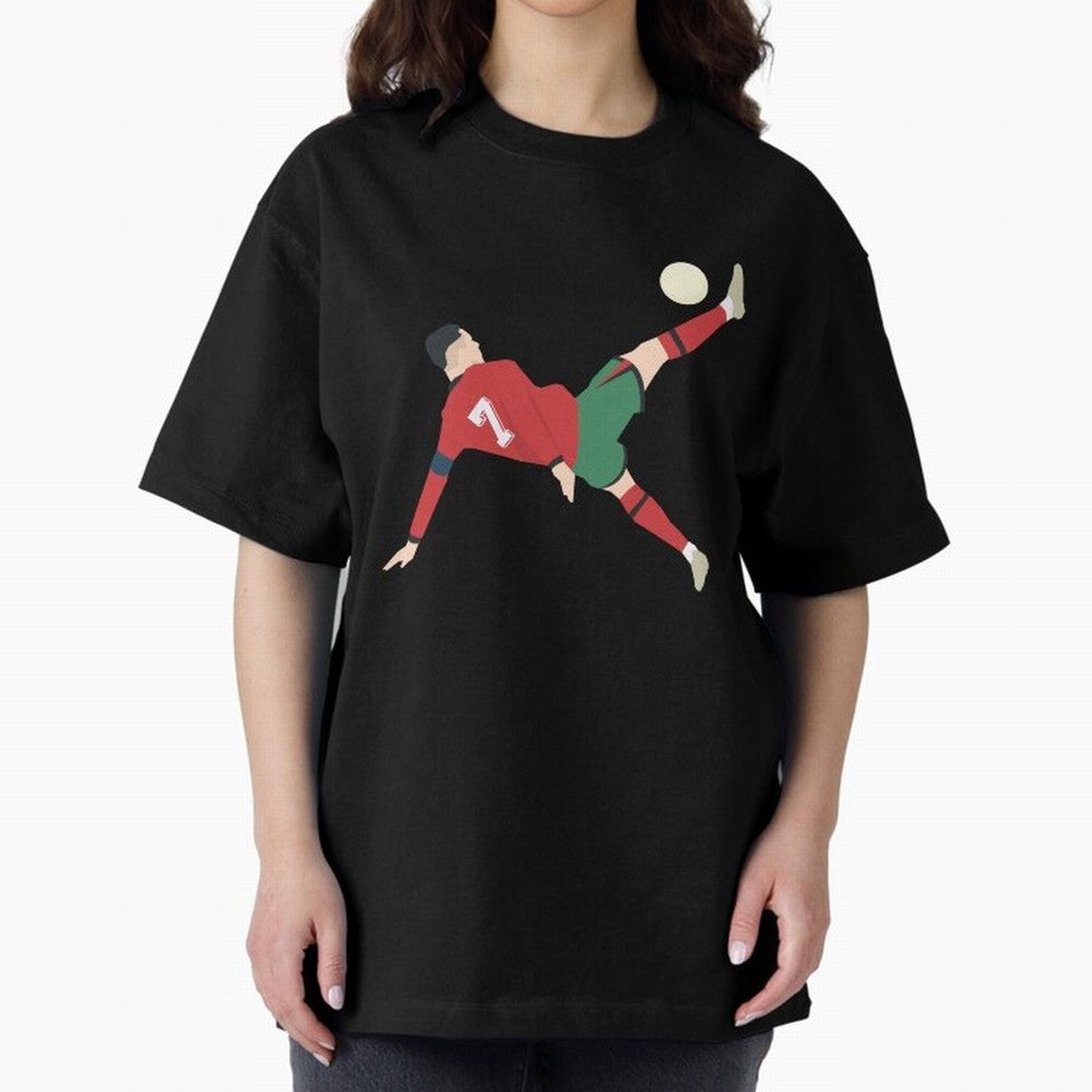 Cristiano Ronaldo CR7 Portugal Oversized T-Shirt Support the Legends of FIFA World Cup 2026 Group Stage for Fans of Messi and Spain and Netherlands, Bringing Match Day Excitement, Supporter Culture, Golden Goals and Global Football Passion; Ideal