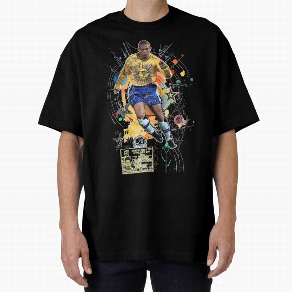 Ronaldo Nazario Football Playmaker Oversized T-Shirt Turn Up for FIFA World Cup 2026 USA Canada Mexico Spirit, Built around France, Haaland, Champion Mindset, Group Stage Buzz, Knockout Tension and Passionate Fan Culture; Perfect for Fans,