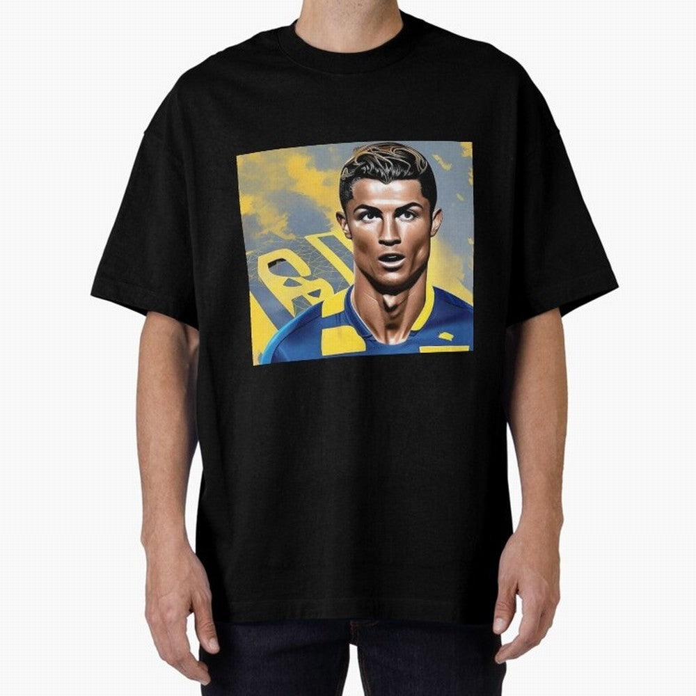 Ronaldo al nassr Oversized T-Shirt Experience FIFA World Cup 2026 Group Stage Spirit, Centered on Portugal, Spain and Germany, CR7 and Messi, Stadium Chants, National Pride, Trophy Dreams and Unforgettable Football Memories; Created for Match Day