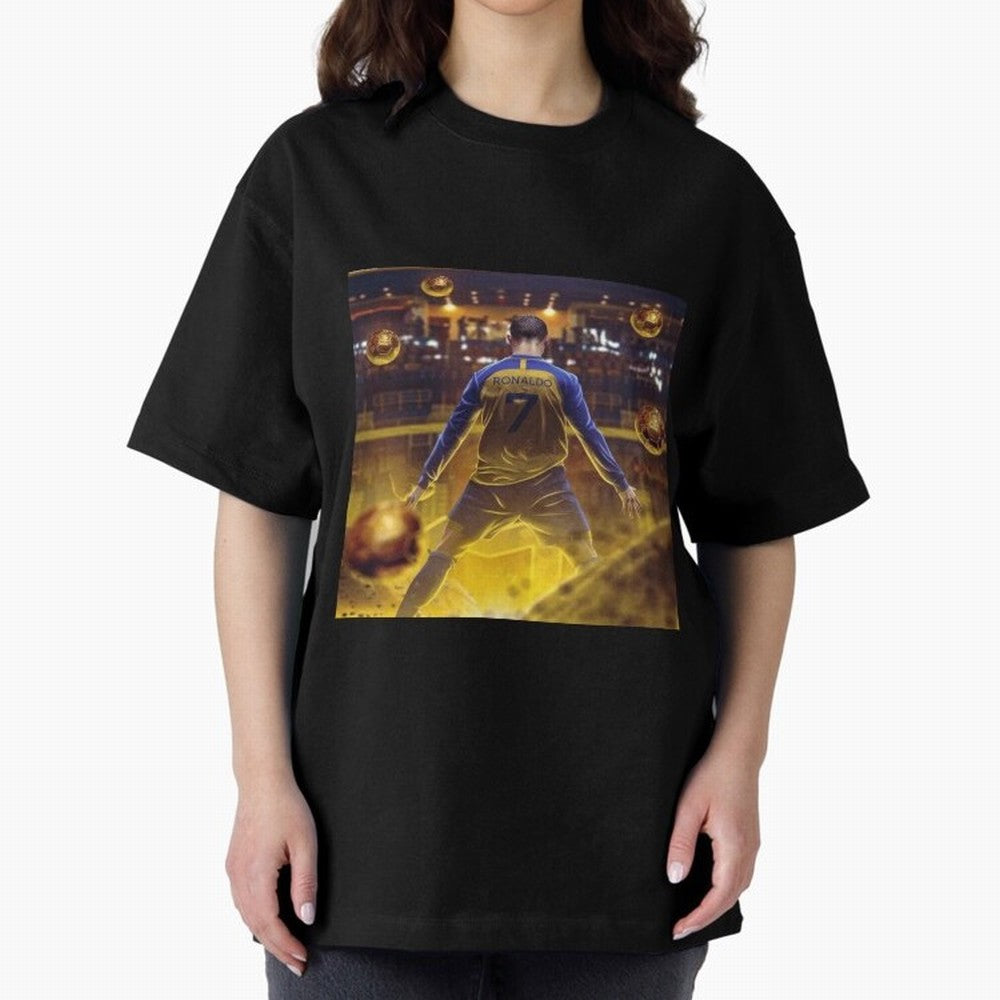 Ronaldo al nassr Oversized T-Shirt Make Game Day About Global Football Passion for FIFA World Cup 2026 USA Canada Mexico, Celebrating Neymar, England, France and Netherlands, Champion Mindset, Group Stage Buzz, Knockout Tension and Passionate Fan