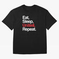 Eat, Sleep, United, Repeat - Funny Manchester United Quote Oversized T-Shirt Show Love for Legendary Goals in FIFA World Cup 2026 USA Canada Mexico Made for Mbappe, Brazil Energy, Stadium Chants, National Pride, Trophy Dreams and Unforgettable
