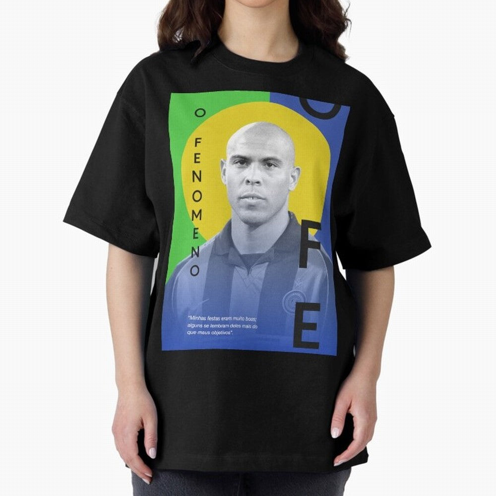 O Phenomenon Oversized T-Shirt Experience Global Football Passion for FIFA World Cup 2026, Centered on Neymar, Haaland and Cristiano Ronaldo, Brazil, Portugal and Argentina, Sports Nostalgia, International Competition, Famous Players and